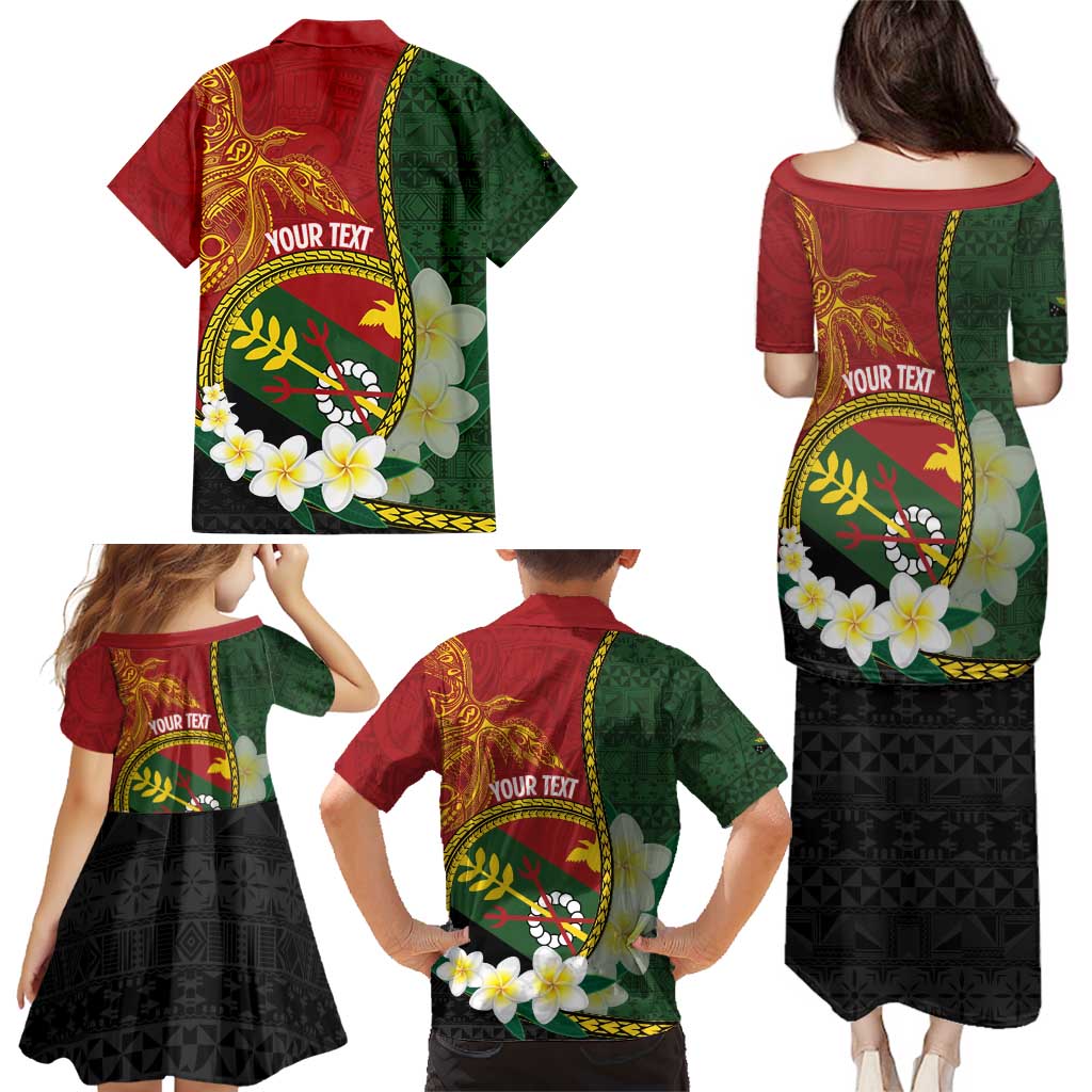 Personalised PNG Simbu Provins Family Matching Puletasi and Hawaiian Shirt Papua New Guinea Plumeria Melanesian Pattern LT14 - Polynesian Pride