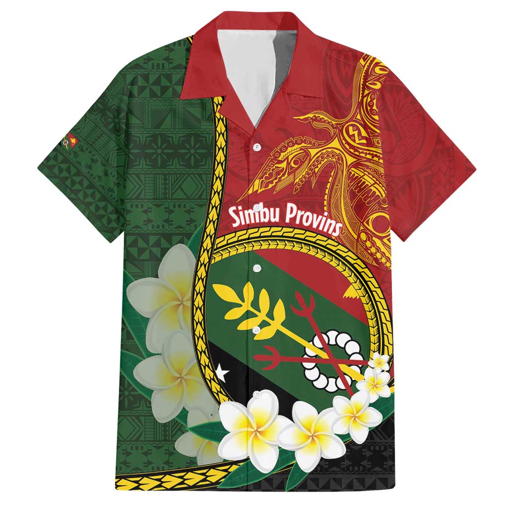 Personalised PNG Simbu Provins Family Matching Short Sleeve Bodycon Dress and Hawaiian Shirt Papua New Guinea Plumeria Melanesian Pattern LT14 Dad's Shirt - Short Sleeve Green - Polynesian Pride