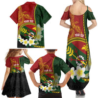 Personalised PNG Simbu Provins Family Matching Summer Maxi Dress and Hawaiian Shirt Papua New Guinea Plumeria Melanesian Pattern LT14 - Polynesian Pride