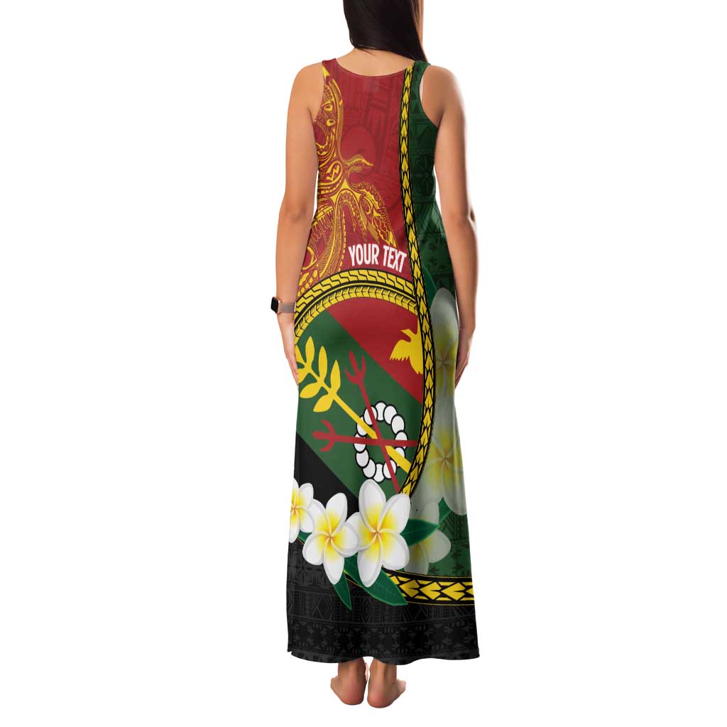 Personalised PNG Simbu Provins Family Matching Tank Maxi Dress and Hawaiian Shirt Papua New Guinea Plumeria Melanesian Pattern LT14 - Polynesian Pride