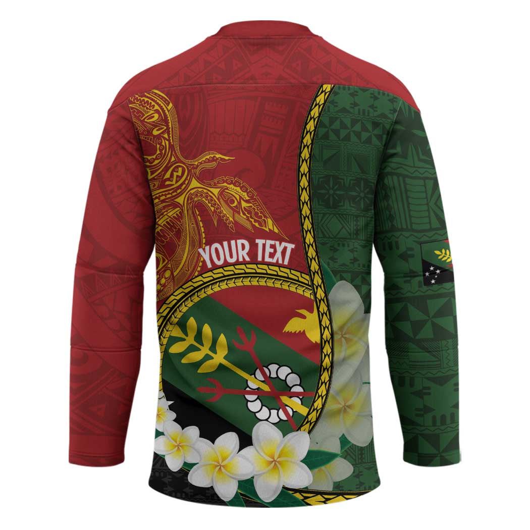 Personalised PNG Simbu Provins Hockey Jersey Papua New Guinea Plumeria Melanesian Pattern LT14 - Polynesian Pride