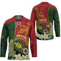 Personalised PNG Simbu Provins Hockey Jersey Papua New Guinea Plumeria Melanesian Pattern LT14 - Polynesian Pride