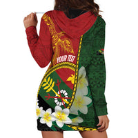 Personalised PNG Simbu Provins Hoodie Dress Papua New Guinea Plumeria Melanesian Pattern LT14 - Polynesian Pride