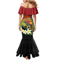 Personalised PNG Simbu Provins Mermaid Dress Papua New Guinea Plumeria Melanesian Pattern LT14 - Polynesian Pride