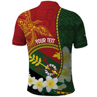 Personalised PNG Simbu Provins Polo Shirt Papua New Guinea Plumeria Melanesian Pattern LT14 - Polynesian Pride