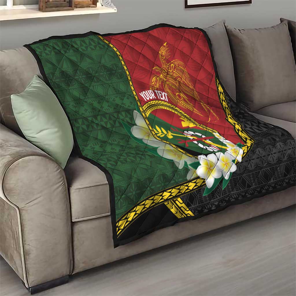 Personalised PNG Simbu Provins Quilt Papua New Guinea Plumeria Melanesian Pattern - Polynesian Pride