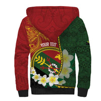 Personalised PNG Simbu Provins Sherpa Hoodie Papua New Guinea Plumeria Melanesian Pattern LT14 - Polynesian Pride