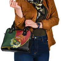 Personalised PNG Simbu Provins Shoulder Handbag Papua New Guinea Plumeria Melanesian Pattern - Polynesian Pride