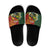 Personalised PNG Simbu Provins Slide Sandals Papua New Guinea Plumeria Melanesian Pattern - Polynesian Pride