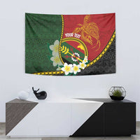 Personalised PNG Simbu Provins Tapestry Papua New Guinea Plumeria Melanesian Pattern - Polynesian Pride