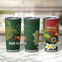 Personalised PNG Simbu Provins Tumbler Cup Papua New Guinea Plumeria Melanesian Pattern LT14 - Polynesian Pride