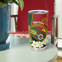 Personalised PNG Simbu Provins Tumbler Cup Papua New Guinea Plumeria Melanesian Pattern LT14 - Polynesian Pride