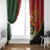 Personalised PNG Simbu Provins Window Curtain Papua New Guinea Plumeria Melanesian Pattern - Polynesian Pride