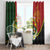 Personalised PNG Simbu Provins Window Curtain Papua New Guinea Plumeria Melanesian Pattern - Polynesian Pride