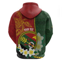 Personalised PNG Simbu Provins Zip Hoodie Papua New Guinea Plumeria Melanesian Pattern LT14 - Polynesian Pride