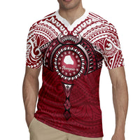 Personalised Cook Islands Mangaia Rugby Jersey Map With Kuki Airani Manta Ray Tattoo LT14 - Polynesian Pride