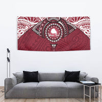 Personalised Cook Islands Mangaia Tapestry Map With Kuki Airani Manta Ray Tattoo LT14 - Polynesian Pride