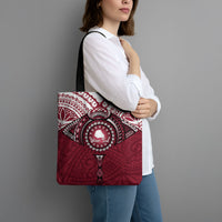 Personalised Cook Islands Mangaia Tote Bag Map With Kuki Airani Manta Ray Tattoo LT14 - Polynesian Pride