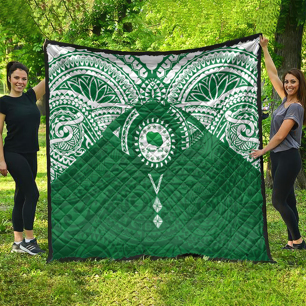 Personalised Cook Islands Rarotonga Quilt Map With Kuki Airani Manta Ray Tattoo LT14 - Polynesian Pride