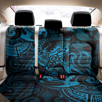 New Zealand Tuatara Back Car Seat Cover Aotearoa Maori Clematis Flowers - Blue LT14 - Polynesian Pride