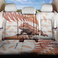 Red New Zealand Tuatara Back Car Seat Cover Aotearoa Sphenodon Punctatus Silver Fern LT14 One Size Red - Polynesian Pride