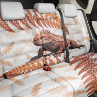 Red New Zealand Tuatara Back Car Seat Cover Aotearoa Sphenodon Punctatus Silver Fern LT14 - Polynesian Pride
