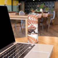 Red New Zealand Tuatara Skinny Tumbler Aotearoa Sphenodon Punctatus Silver Fern LT14 - Polynesian Pride