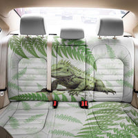 Green New Zealand Tuatara Back Car Seat Cover Aotearoa Sphenodon Punctatus Silver Fern LT14 - Polynesian Pride