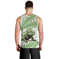 Green New Zealand Tuatara Men Tank Top Aotearoa Sphenodon Punctatus Silver Fern LT14 - Polynesian Pride