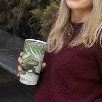 Green New Zealand Tuatara Tumbler Cup Aotearoa Sphenodon Punctatus Silver Fern LT14 - Polynesian Pride