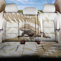 Gold New Zealand Tuatara Back Car Seat Cover Aotearoa Sphenodon Punctatus Silver Fern LT14 One Size Gold - Polynesian Pride