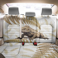 Gold New Zealand Tuatara Back Car Seat Cover Aotearoa Sphenodon Punctatus Silver Fern LT14 - Polynesian Pride