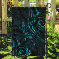 New Zealand Skink Garden Flag Aotearoa Maori Mix Paua Shell LT14 Garden Flag Blue - Polynesian Pride