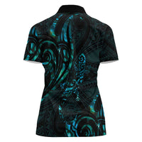New Zealand Skink Women Polo Shirt Aotearoa Maori Mix Paua Shell LT14 - Polynesian Pride