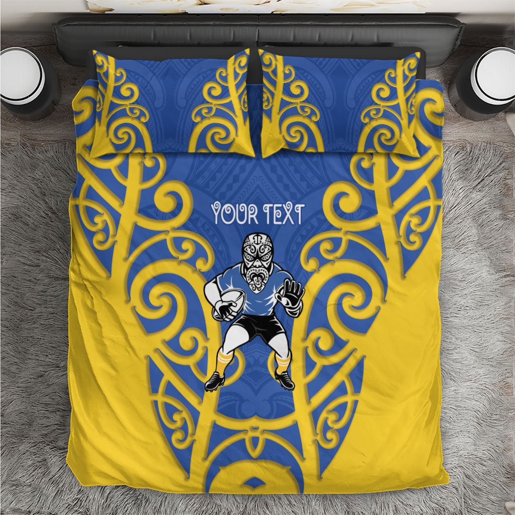 Otago Custom Rugby New Zealand Bedding Set Aotearoa Maori Pukana Tiki Mascot