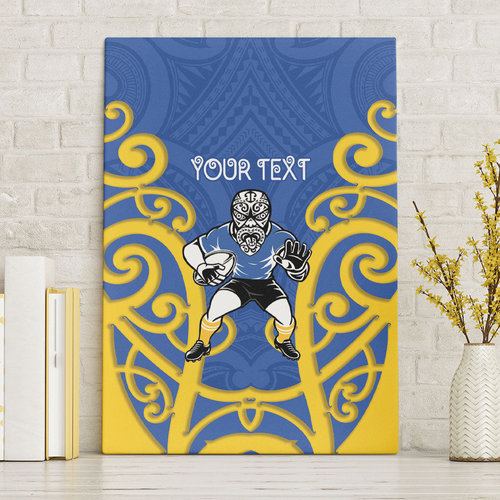 Otago Custom Rugby New Zealand Canvas Wall Art Aotearoa Maori Pukana Tiki Mascot