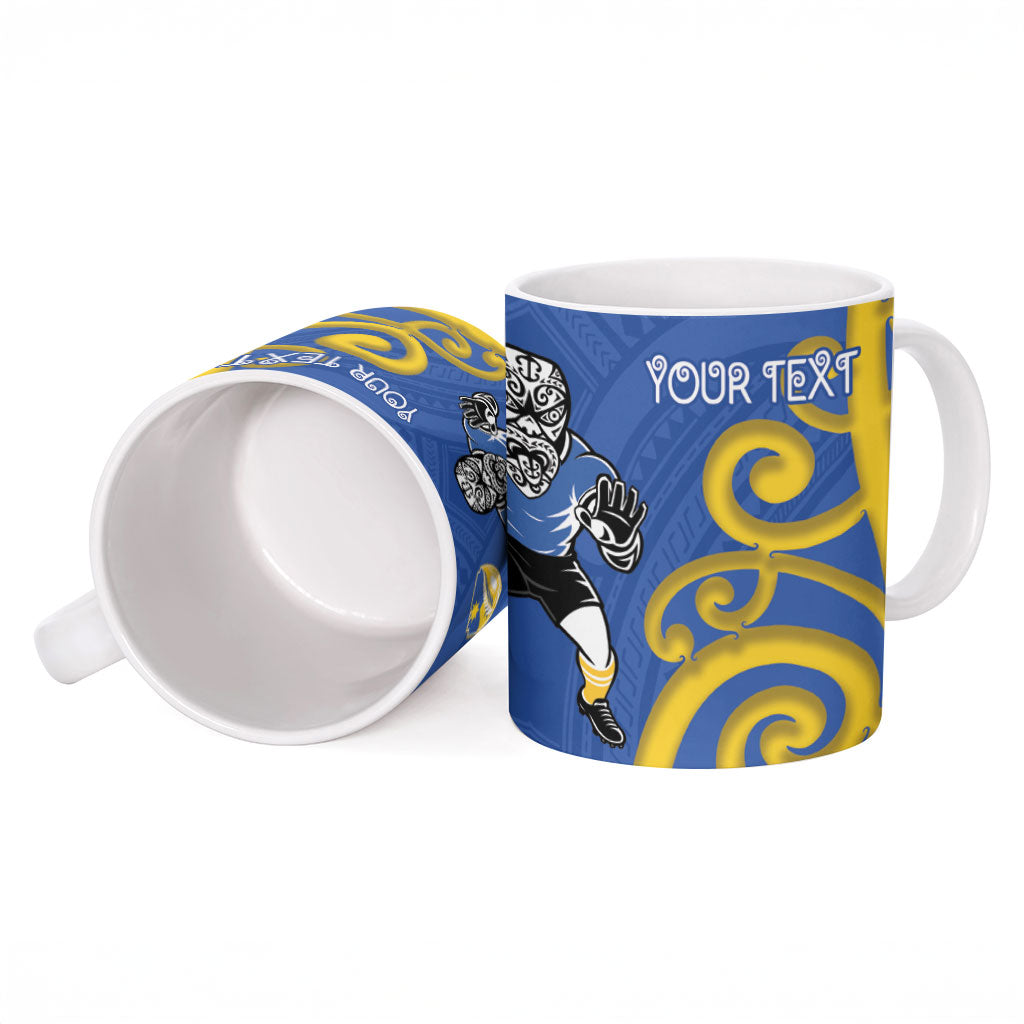 Otago Custom Rugby New Zealand Ceramic Mug Aotearoa Maori Pukana Tiki Mascot