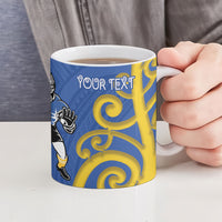 Otago Custom Rugby New Zealand Ceramic Mug Aotearoa Maori Pukana Tiki Mascot