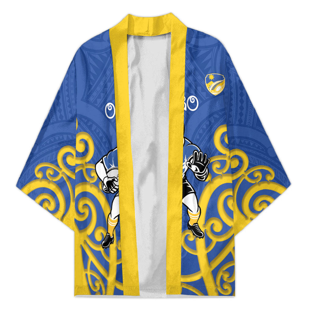 Otago Custom Rugby New Zealand Kimono Aotearoa Maori Pukana Tiki Mascot