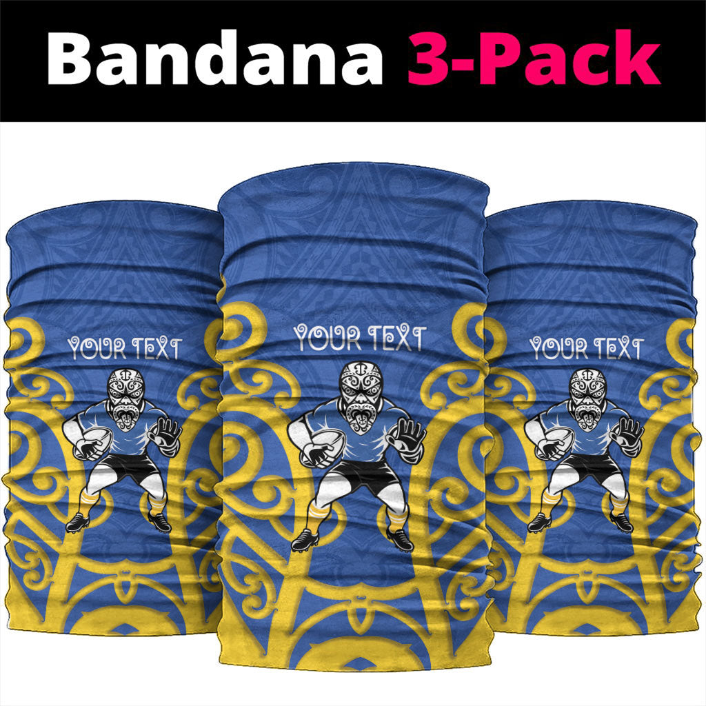 Otago Custom Rugby New Zealand Neck Gaiter Aotearoa Maori Pukana Tiki Mascot