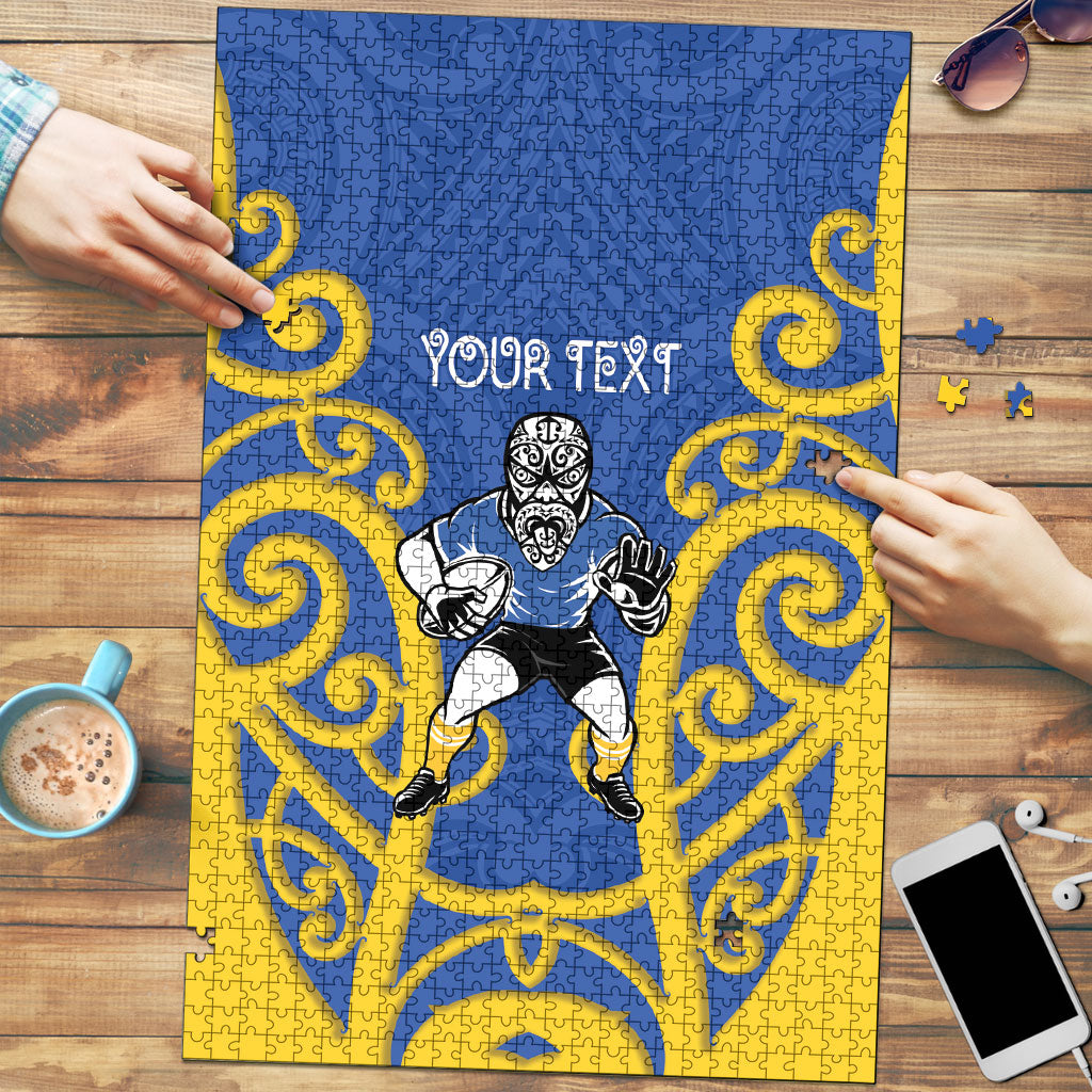 Otago Custom Rugby New Zealand Puzzle Aotearoa Maori Pukana Tiki Mascot