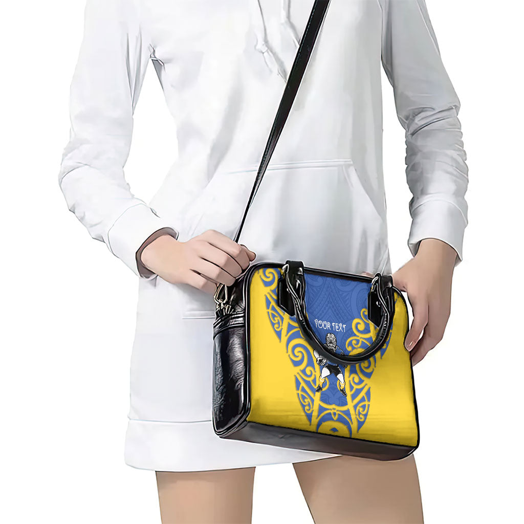 Otago Custom Rugby New Zealand Shoulder Handbag Aotearoa Maori Pukana Tiki Mascot
