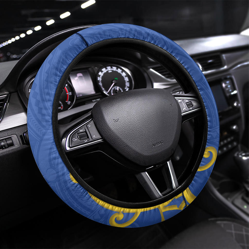 Otago Rugby New Zealand Steering Wheel Cover Aotearoa Maori Pukana Tiki Mascot