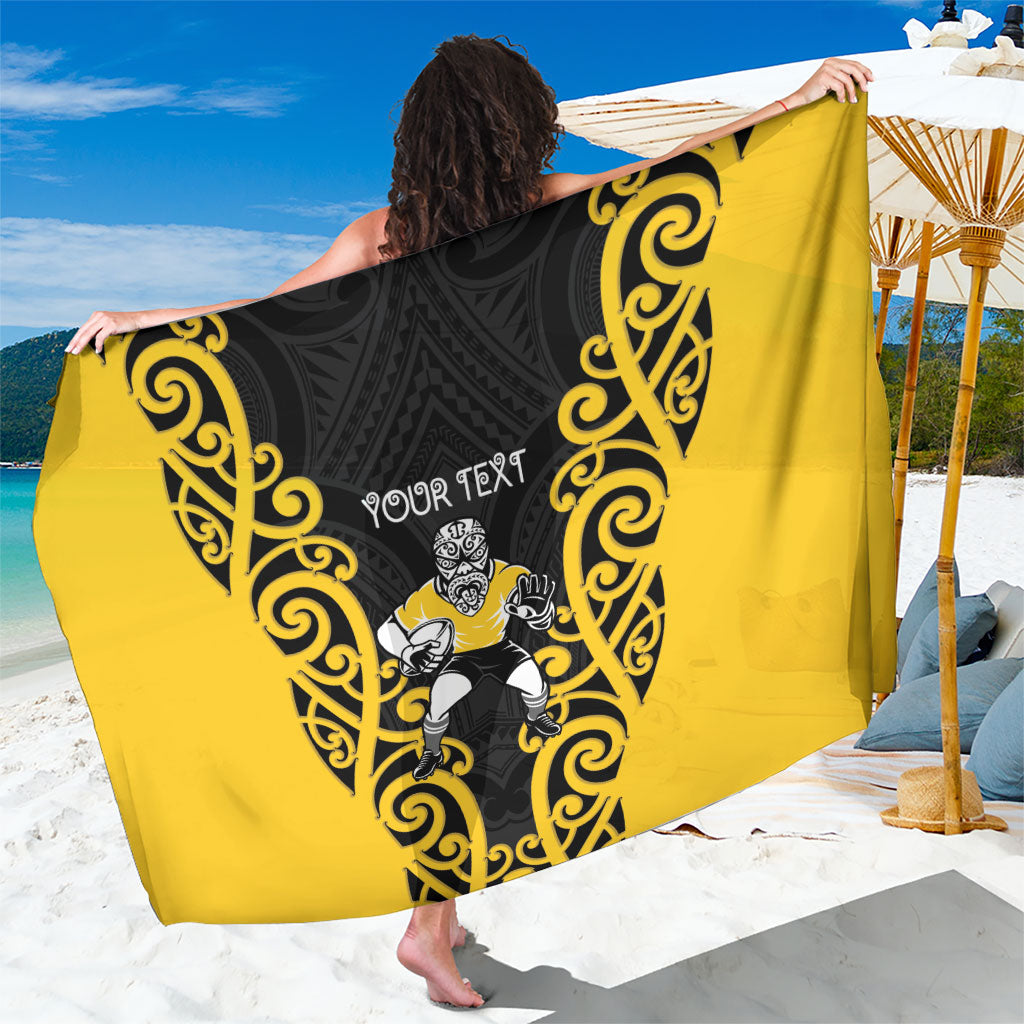 Wellington Custom Rugby New Zealand Sarong Aotearoa Maori Pukana Tiki Mascot