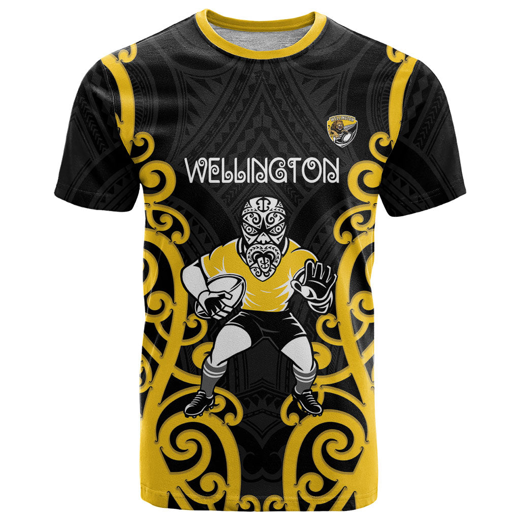 Wellington Custom Rugby New Zealand T Shirt Aotearoa Maori Pukana Tiki Mascot