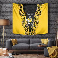 Wellington Custom Rugby New Zealand Tapestry Aotearoa Maori Pukana Tiki Mascot