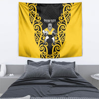 Wellington Custom Rugby New Zealand Tapestry Aotearoa Maori Pukana Tiki Mascot