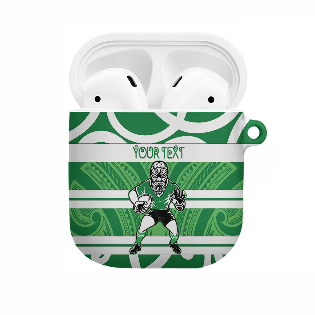 Manawatu Custom Rugby New Zealand AirPods Case Aotearoa Maori Pukana Tiki Mascot