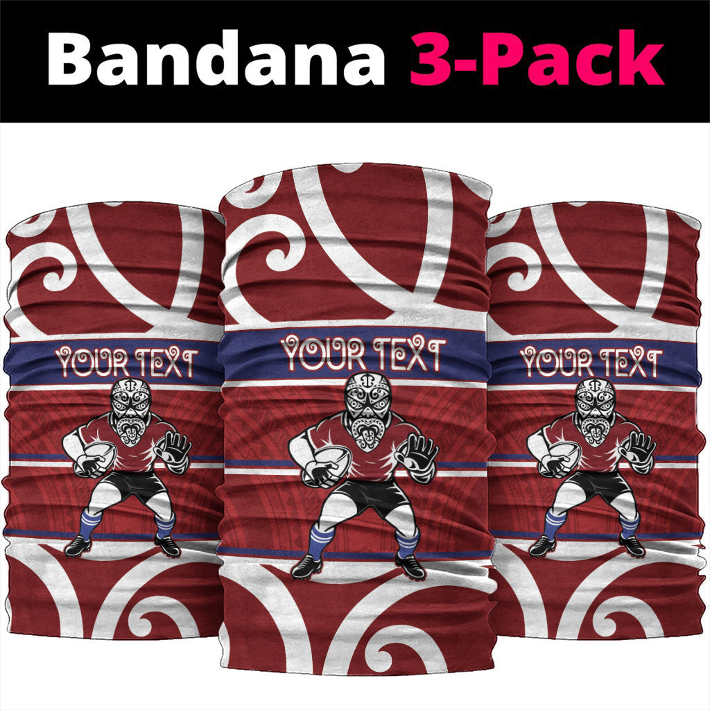 Southland Custom Rugby New Zealand Neck Gaiter Aotearoa Maori Pukana Tiki Mascot