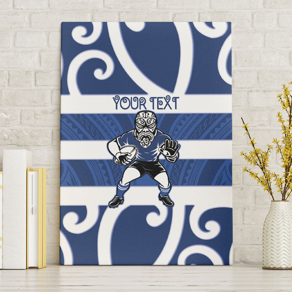 Auckland Custom Rugby New Zealand Canvas Wall Art Aotearoa Maori Pukana Tiki Mascot
